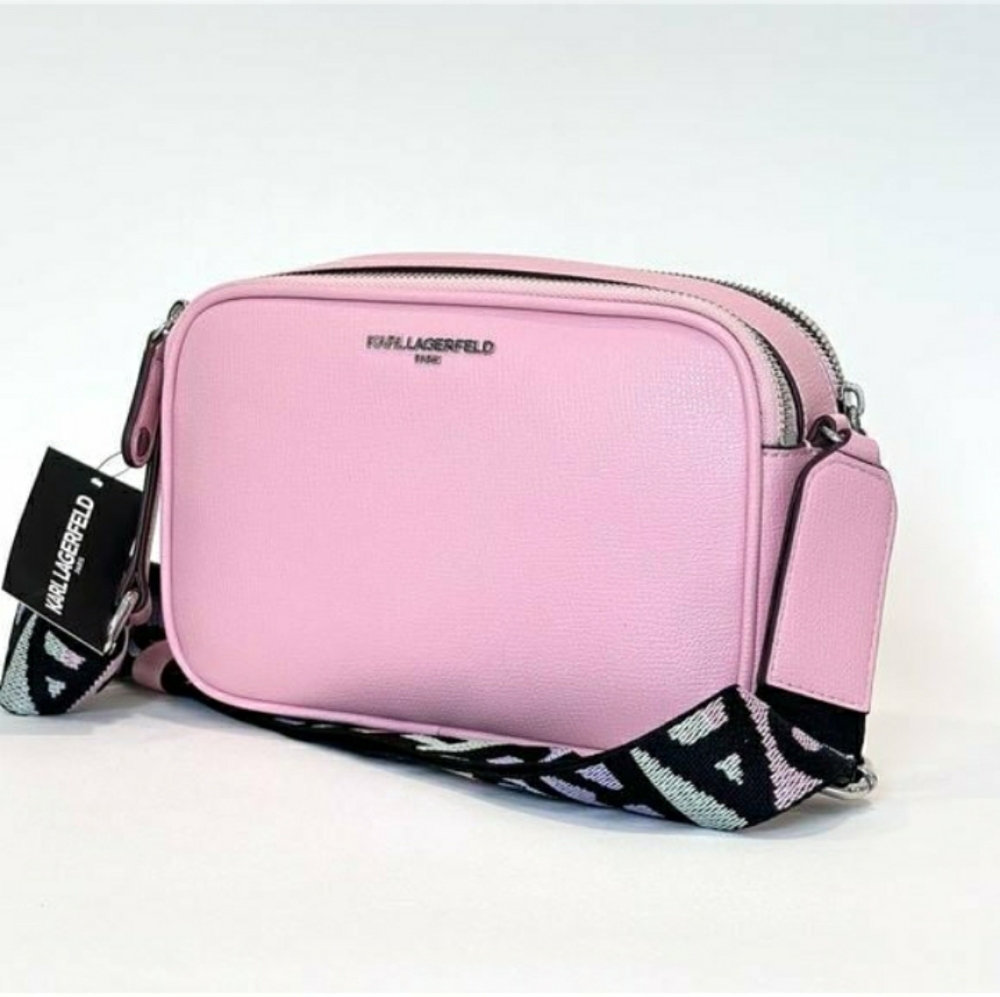 Karl Lagerfeld Paris Maybelle Camera Crossbody Bag in Pink